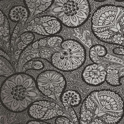 Фото Обои с рисунком - Пейсли - стиль Американский - Черные - Купить в Интернет-магазине