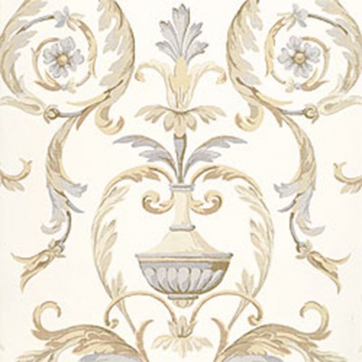 Фото Обои с рисунком - Завиток - стиль Американский - Белые - Купить в Интернет-магазине