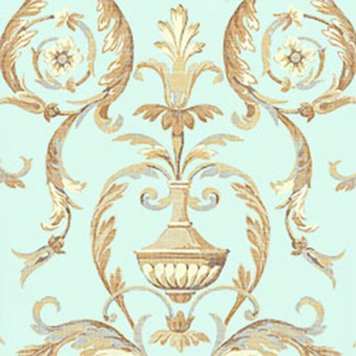 Фото Обои с рисунком - Завиток - стиль Американский - Бирюзовые - Купить в Интернет-магазине