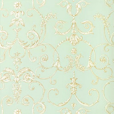 Фото Обои с рисунком - Завиток - стиль Американский - Бирюзовые - Купить в Интернет-магазине