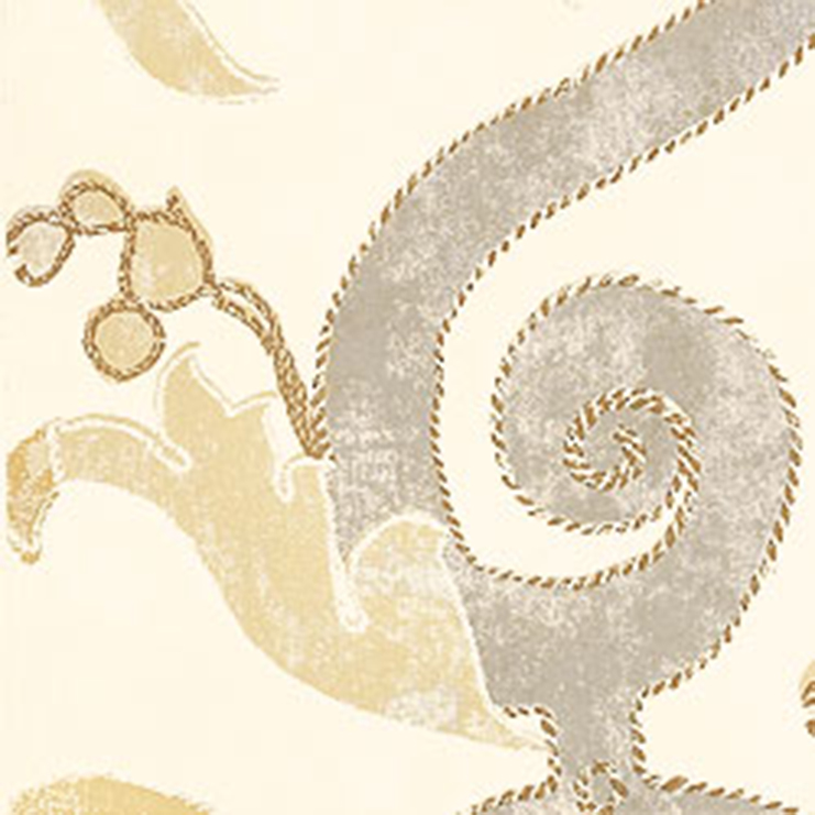 Фото Обои с рисунком - Завиток - стиль Американский - Кремовые - Купить в Интернет-магазине