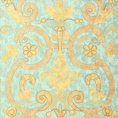Фото Обои с рисунком - Завиток - стиль Американский - Бирюзовые - Купить в Интернет-магазине