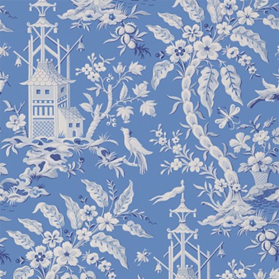 Фото Обои с рисунком - Крупный декор - стиль Американский - Синие - Купить в Интернет-магазине