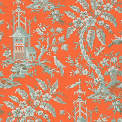 Фото Обои с рисунком - Крупный декор - стиль Американский - Оранжевые - Купить в Интернет-магазине