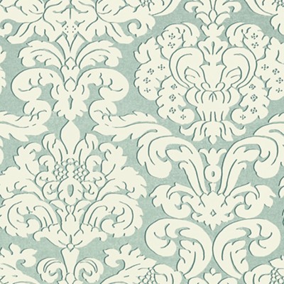 Фото Обои с рисунком - Дамаск - стиль Американский - Бирюзовые - Купить в Интернет-магазине