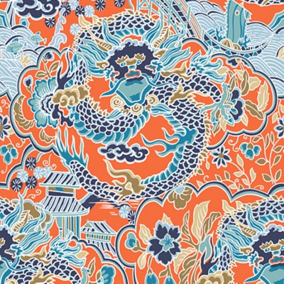 Фото Обои с рисунком - Крупный декор - стиль Американский - Оранжевые - Купить в Интернет-магазине