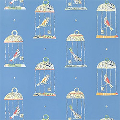 Фото Обои с рисунком - Крупный декор - стиль Американский - Синие - Купить в Интернет-магазине