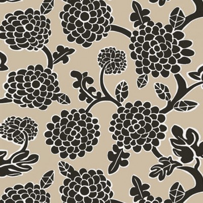 Фото Обои с рисунком - Цветы - стиль Американский - Светло-коричневые - Купить в Интернет-магазине