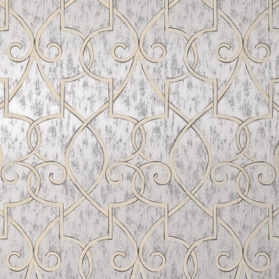 Фото Обои с рисунком - Орнамент - стиль Американский - Серебристые - Купить в Интернет-магазине
