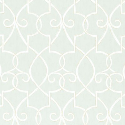 Фото Обои с рисунком - Орнамент - стиль Американский - Бирюзовые - Купить в Интернет-магазине