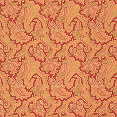 Фото Обои с рисунком - Пейсли - стиль Американский - Красные - Купить в Интернет-магазине