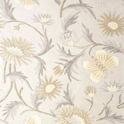 Фото Обои с рисунком - Цветы - стиль Американский - Серебристые - Купить в Интернет-магазине