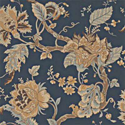 Фото Обои с рисунком - Цветы - стиль Американский - Синие - Купить в Интернет-магазине