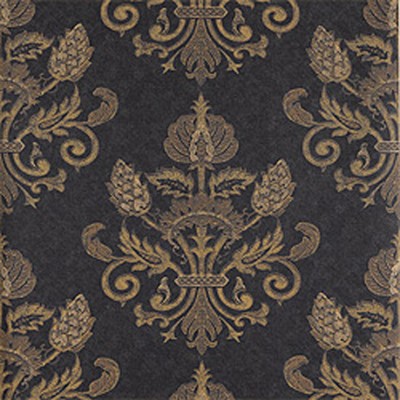 Фото Обои с рисунком - Дамаск - стиль Американский - Черные - Купить в Интернет-магазине