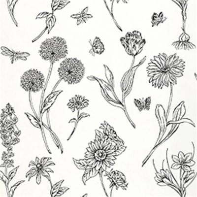 Фото Обои с рисунком - Цветы - стиль Американский - Белые - Купить в Интернет-магазине