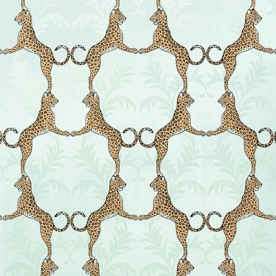 Фото Обои с рисунком - Крупный декор - стиль Американский - Бирюзовые - Купить в Интернет-магазине