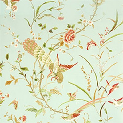 Фото Обои с рисунком - Растение - стиль Американский - Бирюзовые - Купить в Интернет-магазине