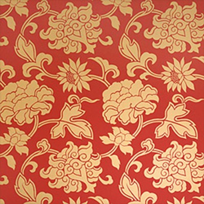Фото Обои с рисунком - Дамаск - стиль Американский - Красные - Купить в Интернет-магазине