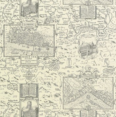 Фото Обои с рисунком - Крупный декор - стиль Американский - Кремовые - Купить в Интернет-магазине