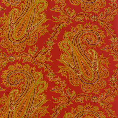 Фото Обои с рисунком - Пейсли - стиль Американский - Красные - Купить в Интернет-магазине