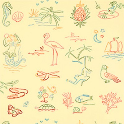 Фото Обои с рисунком - Крупный декор - стиль Американский - Желтые - Купить в Интернет-магазине