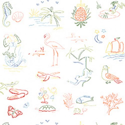 Фото Обои с рисунком - Крупный декор - стиль Американский - Белые - Купить в Интернет-магазине