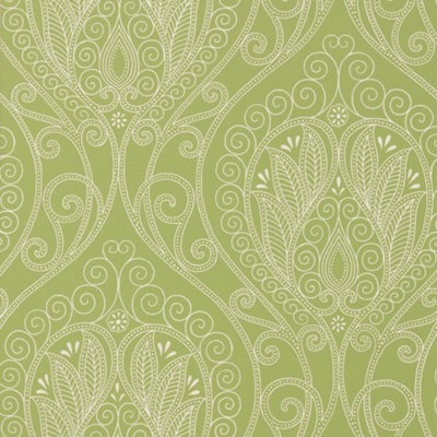 Фото Обои с рисунком - Дамаск - стиль Американский - Зеленые - Купить в Интернет-магазине