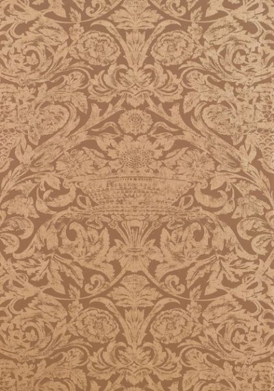 Фото Обои с рисунком - Дамаск - стиль Американский - Коричневые - Купить в Интернет-магазине