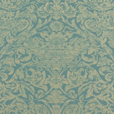 Фото Обои с рисунком - Дамаск - стиль Американский - Синие - Купить в Интернет-магазине