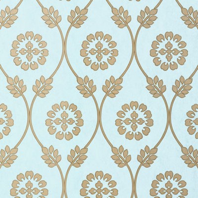 Фото Обои с рисунком - Орнамент - стиль Американский - Бирюзовые - Купить в Интернет-магазине