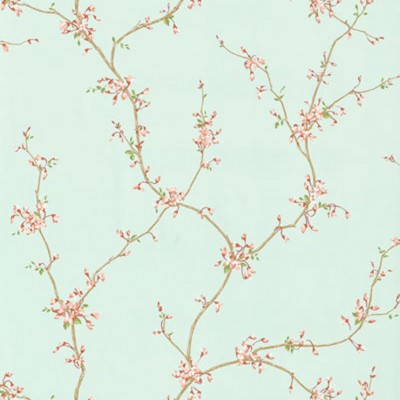 Фото Обои с рисунком - Растение - стиль Американский - Бирюзовые - Купить в Интернет-магазине