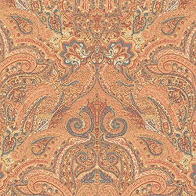 Фото Обои с рисунком - Пейсли - стиль Американский - Оранжевые - Купить в Интернет-магазине