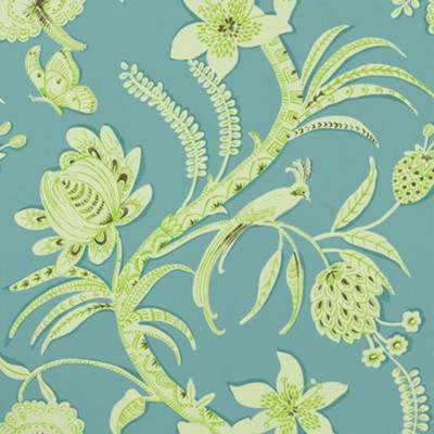 Фото Обои с рисунком - Орнамент - стиль Американский - Бирюзовые - Купить в Интернет-магазине