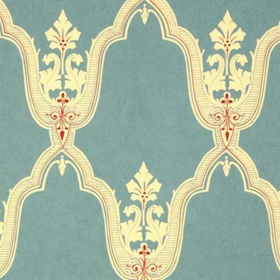 Фото Обои с рисунком - Орнамент - стиль Английская классика - Бирюзовые - Купить в Интернет-магазине