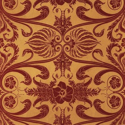 Фото Обои с рисунком - Дамаск - стиль Английская классика - Золотые - Купить в Интернет-магазине