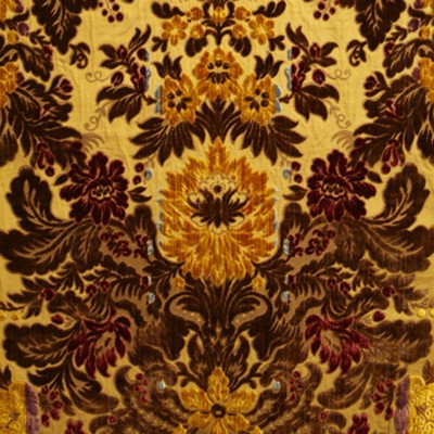 Фото Ткань портьерная с рисунком - Дамаск - стиль Английский - Желтый - Купить в Интернет-магазине