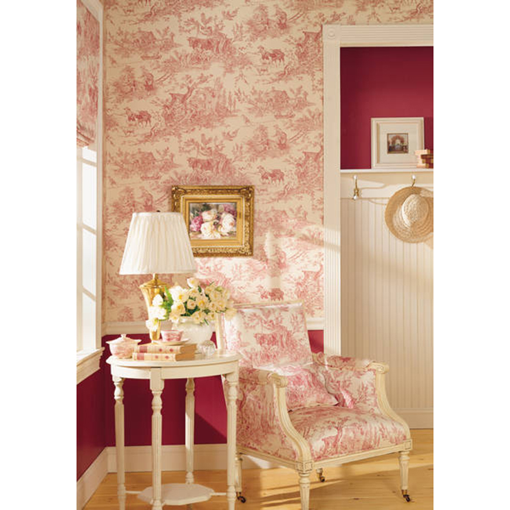 Фото Обои с рисунком - Туаль - стиль Американский - Кремовые - Купить в Интернет-магазине