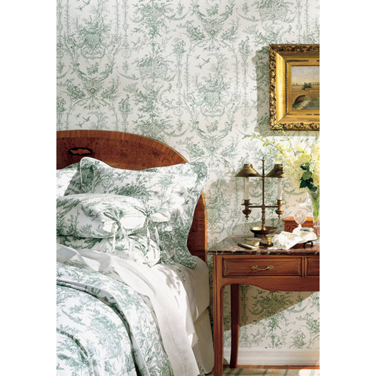 Фото Обои с рисунком - Туаль - стиль Американский - Белые - Купить в Интернет-магазине