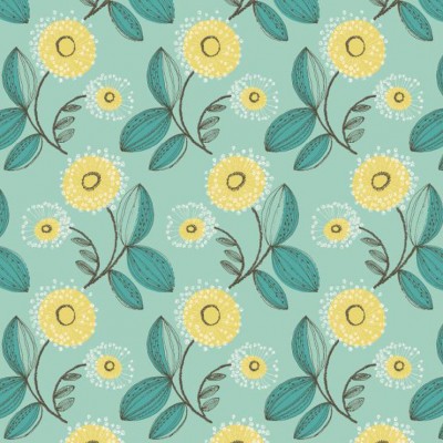 Фото Ткань портьерная с рисунком - Орнамент - стиль Современный - Бирюзовый - Купить в Интернет-магазине