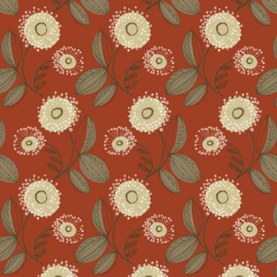 Фото Ткань портьерная с рисунком - Орнамент - стиль Современный - Красный - Купить в Интернет-магазине