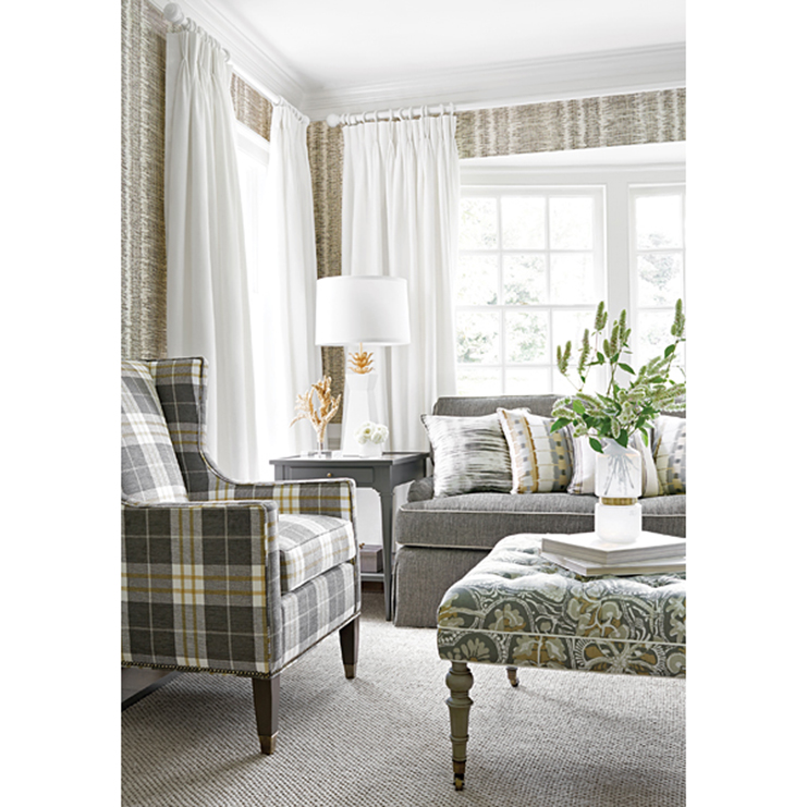 Фото Обои с рисунком - Полоски - стиль Американский - Бежевые - Купить в Интернет-магазине