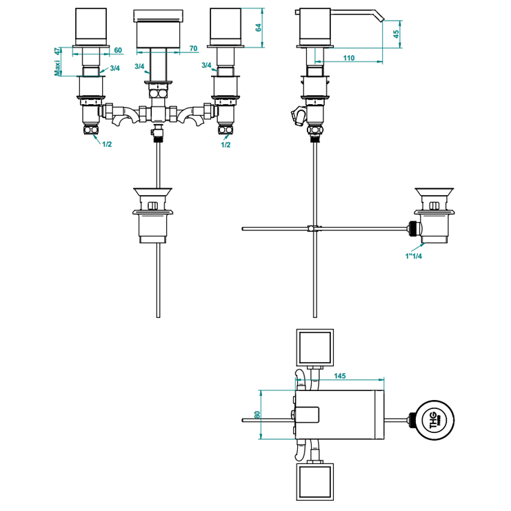 Фото Смеситель для раковины - стиль Современный - Купить в Интернет-магазине