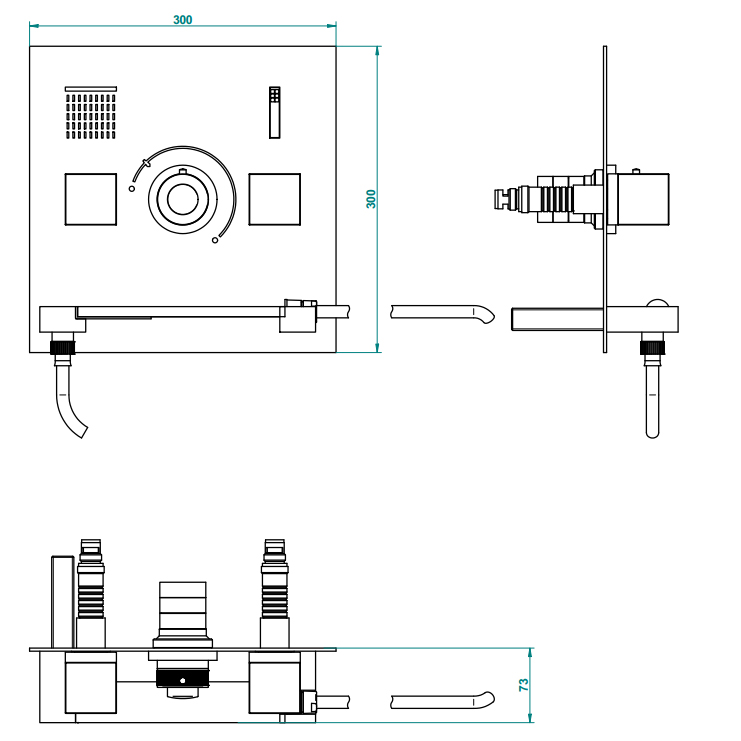 Фото Смеситель для душа и ванны - стиль Современный - Купить в Интернет-магазине