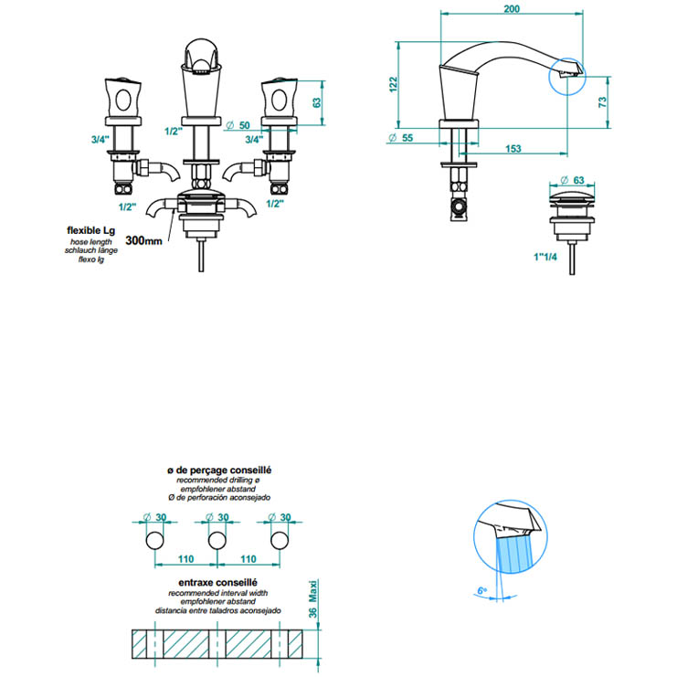 Фото Смеситель для раковины - стиль Европейский - Купить в Интернет-магазине