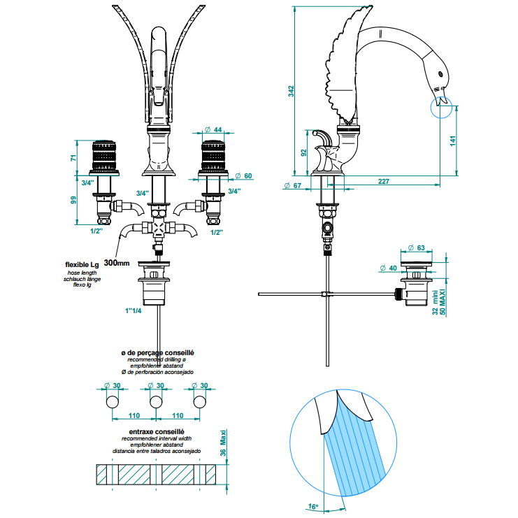 Фото Смеситель для раковины - стиль Европейский - Купить в Интернет-магазине
