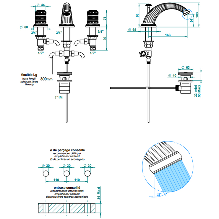 Фото Смеситель для раковины - стиль Европейский - Купить в Интернет-магазине