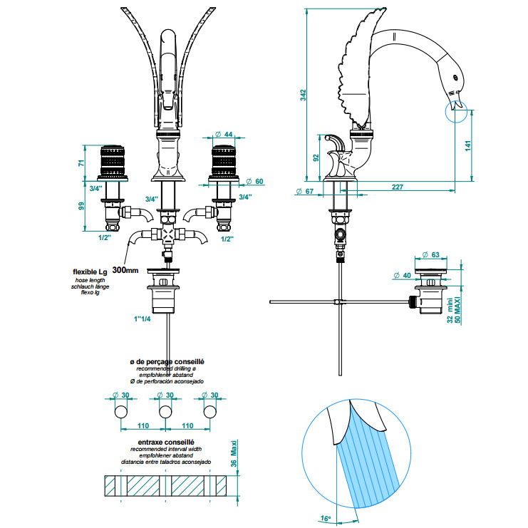 Фото Смеситель для раковины - стиль Европейский - Купить в Интернет-магазине
