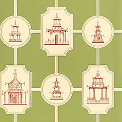 Фото Обои с рисунком - Крупный декор - стиль Американский - Зеленые - Купить в Интернет-магазине