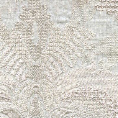 Фото Ткань портьерная с рисунком - Дамаск - стиль Европейский - Белый - Купить в Интернет-магазине