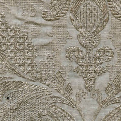 Фото Ткань портьерная с рисунком - Дамаск - стиль Европейский - Серый - Купить в Интернет-магазине